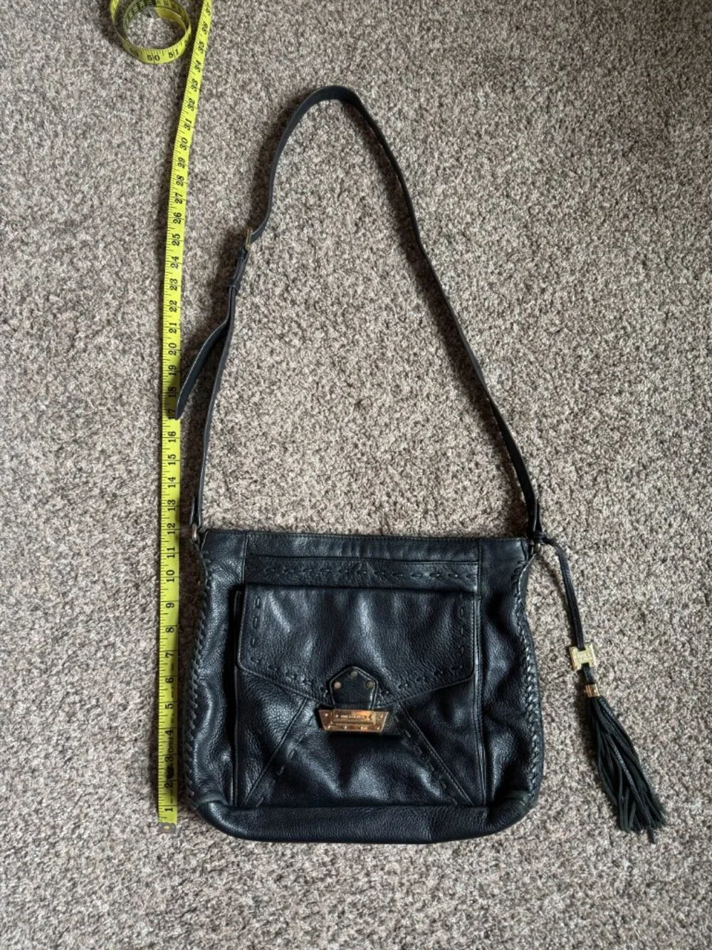 AIMEE KESTENBERG Genuine Leather Crossbody Bag - Black
